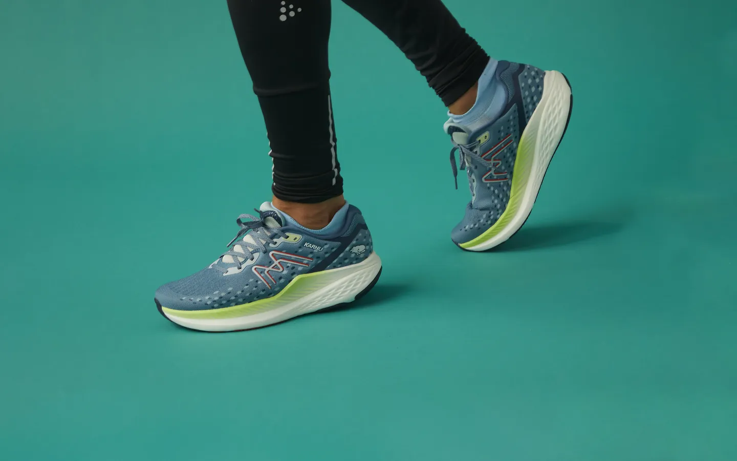 Feet with karhu shoes