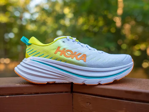 A side view of the HOKA Bondi X.