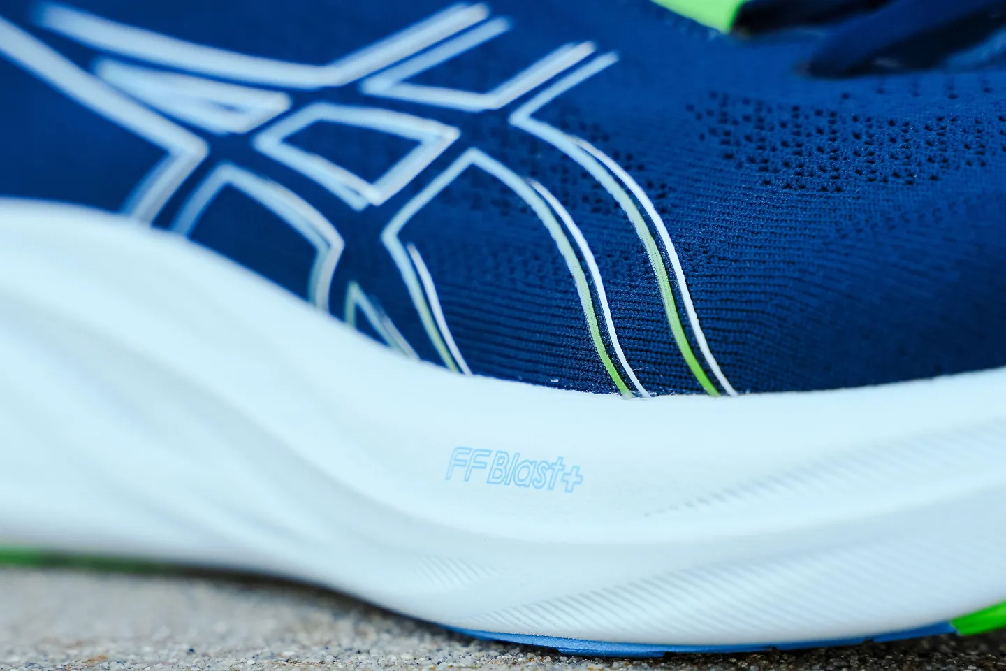 The ASICS GEL-Nimbus 26 with a FF BLAST PLUS midsole.