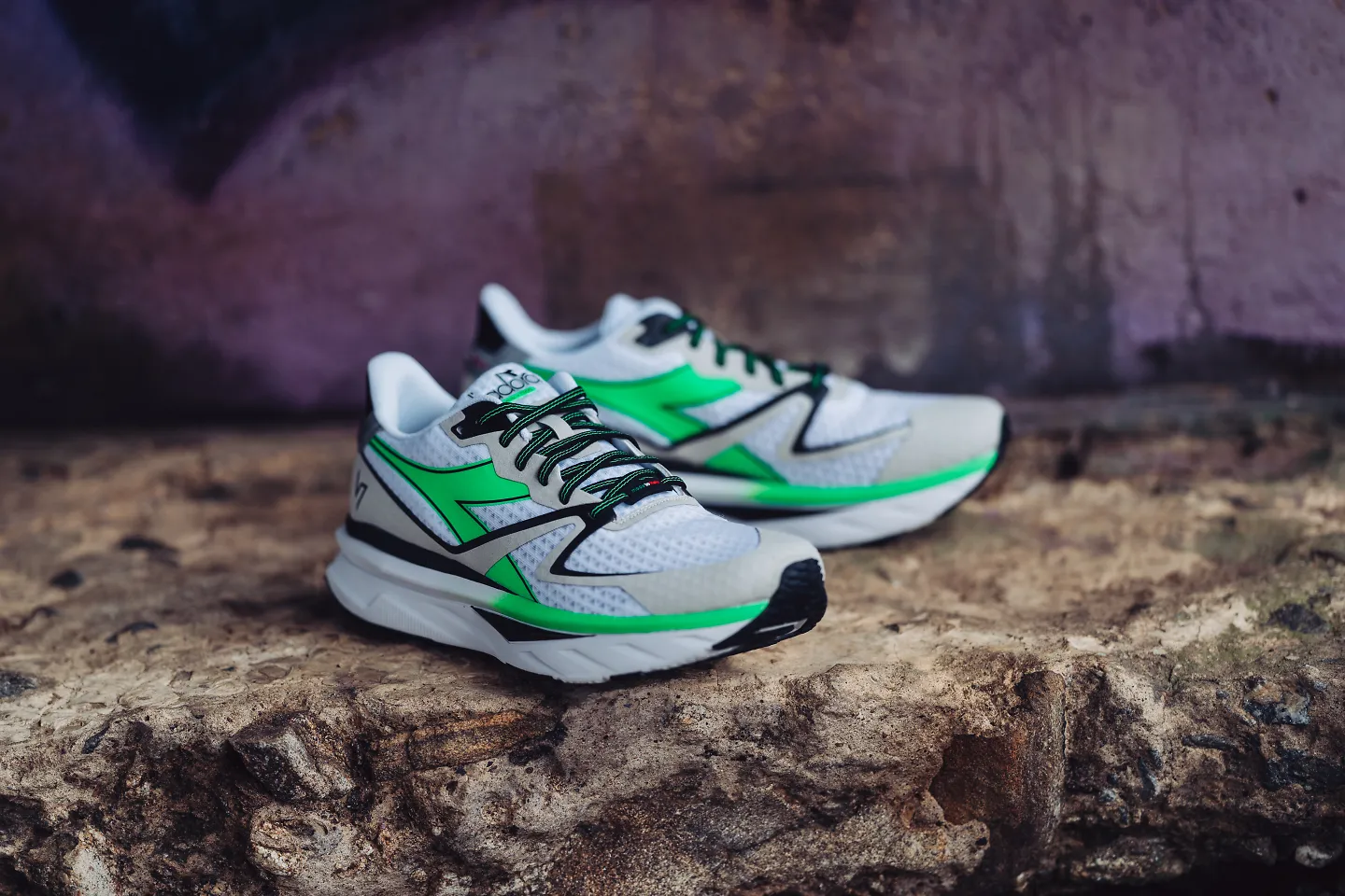 a pair of Diadoras on a walk