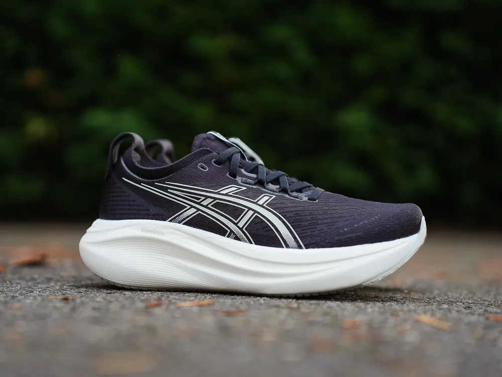 The ASICS GEL Nimbus 27 Men's in Black Lake Grey 