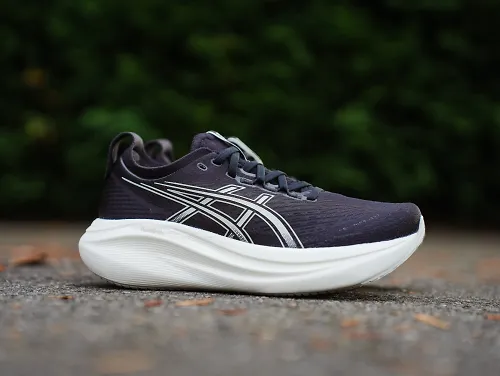The ASICS GEL Nimbus 27 Men's in Black Lake Grey 