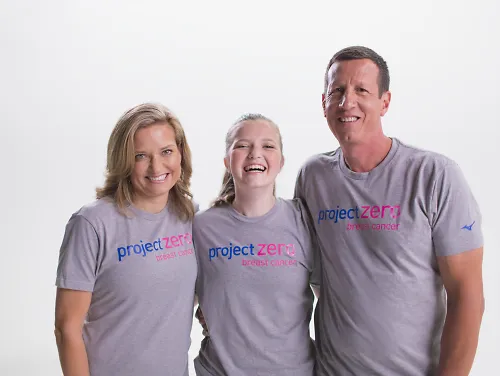 Cancer patient Gretchen Dietrich poses for a photo for ProjectZero
