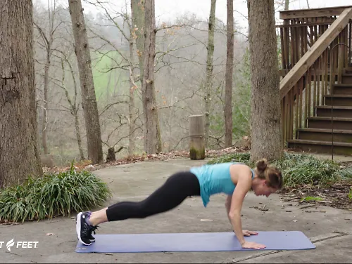 Coach Ashley in Plank Position