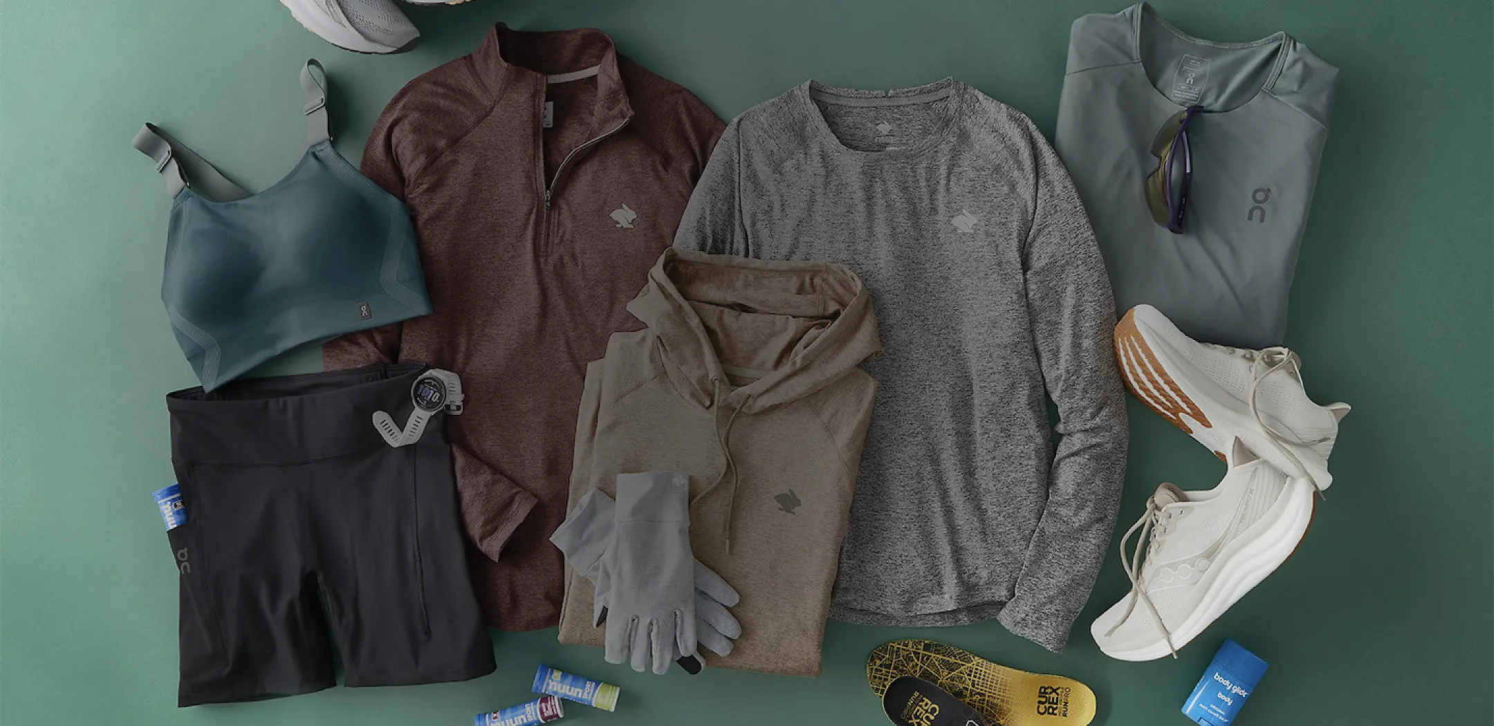 laydown of running gear for new runners