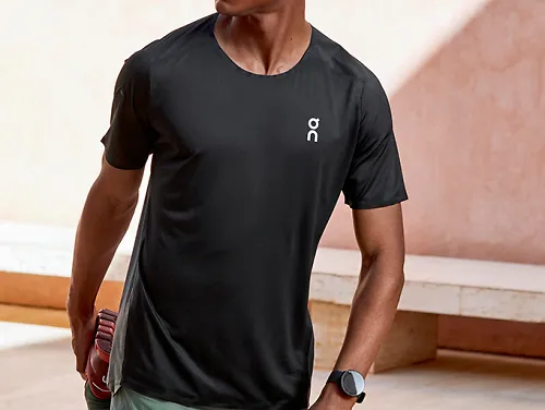 A man wearing the On Performance T