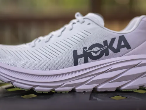 The side of the HOKA Rincon 3 running shoe