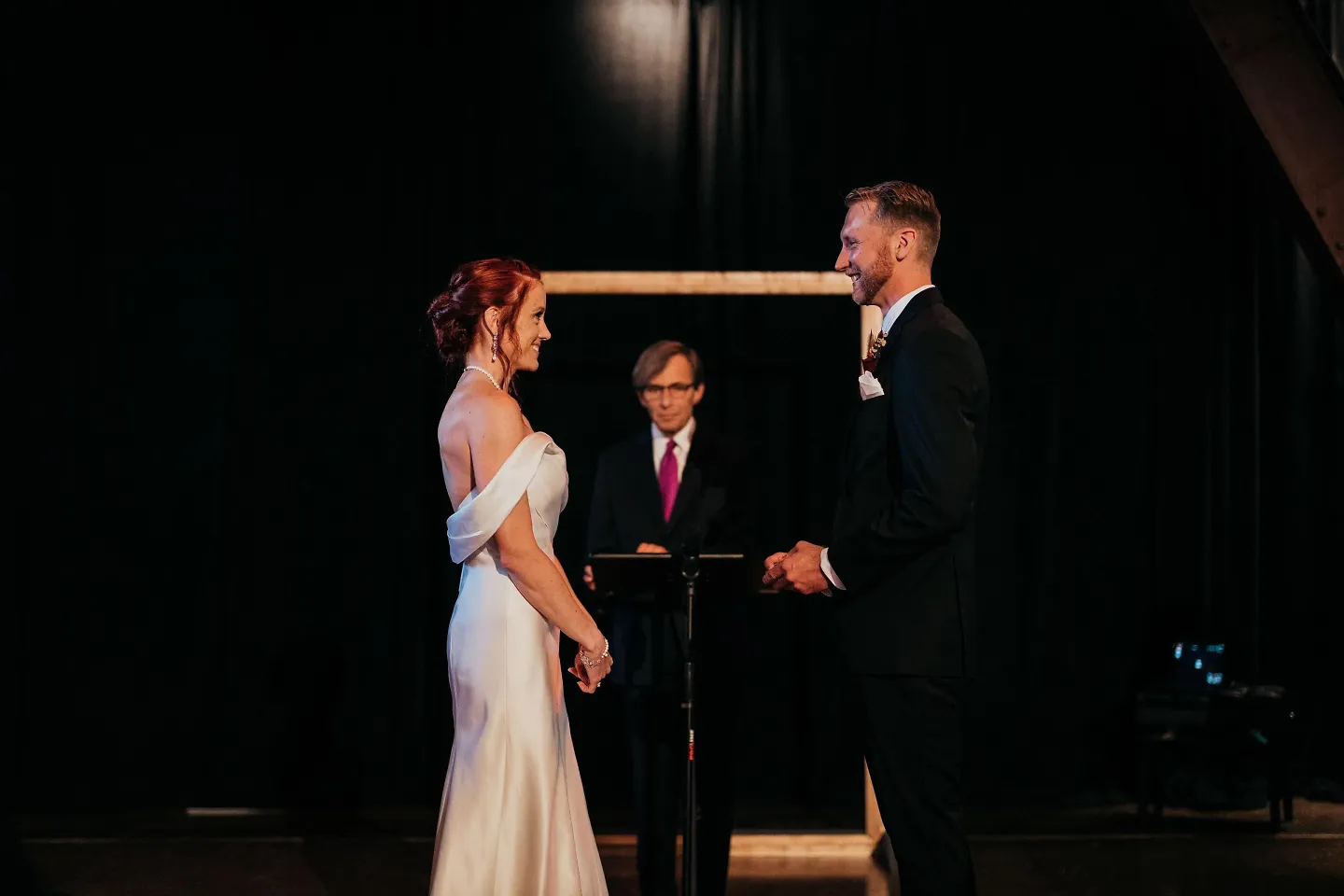 Alex and Stephanie on their wedding day. 