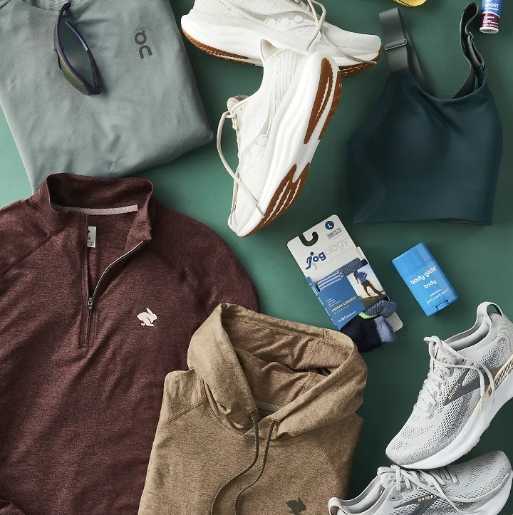 laydown of running gear for new runners