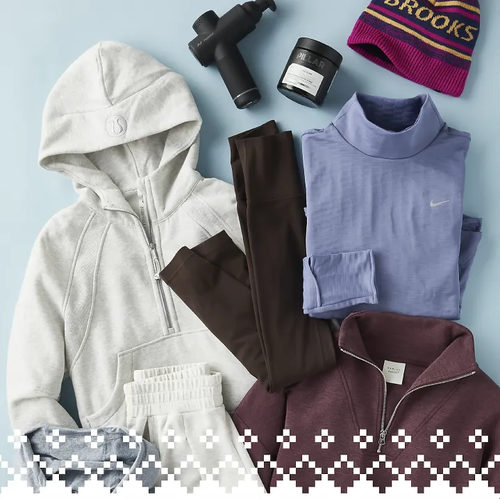 Running apparel and a massage device on the ground