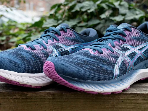 A pair of the ASICS GEL-Nimbus 23 shoes