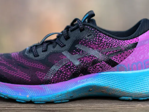 A purple pair of the Nimbus Lite 2 running shoes