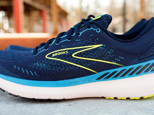 A pair of Brooks Glycerin 19 running shoes