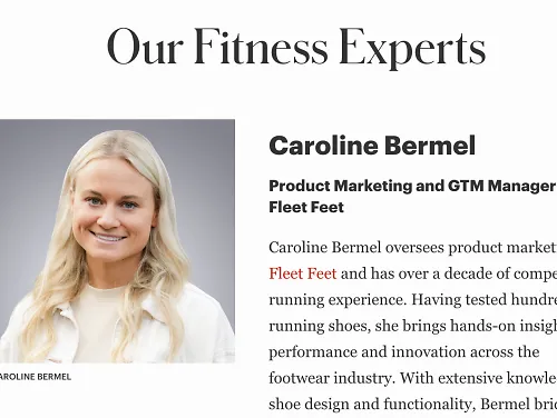 Head shot of Caroline Bermel from Fleet Feet