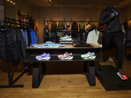 A Fleet Feet store with Nike products front and center
