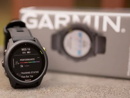 The Garmin Forerunner 745 watch and box