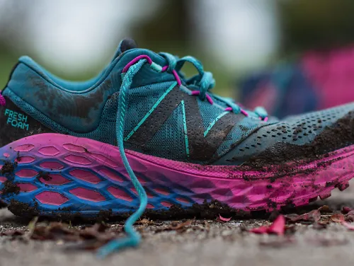 The side of the New Balance More Trail running shoe