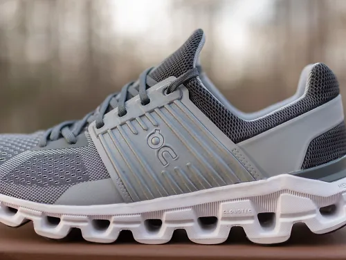 A pair of On Cloudswift running shoes