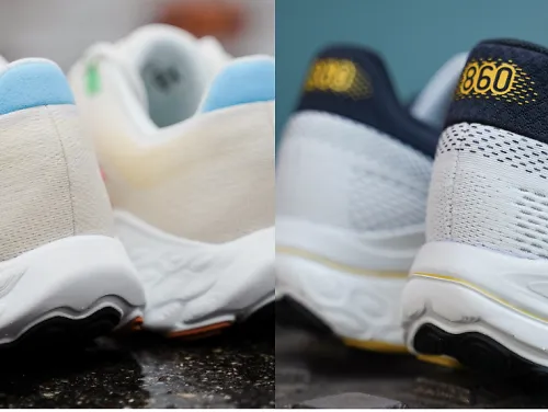 A side by side of the New Balance 880 versus New Balance 860.