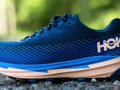 The profile of the women's HOKA ONE ONE Torrent 2 trail running shoes
